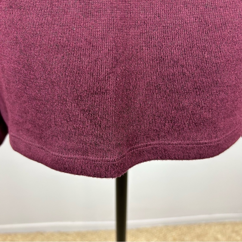 Reitmans Rock & Shine Embellished Plum Sweater - Pearls on Puff Sleeves Size M - Picture 6 of 11